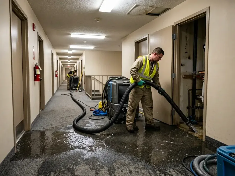 multi-unit-apartment-hallway-f-005 — frequently asked questions, Emergency Burst Pipe Water Extraction & Removal in Slippery…